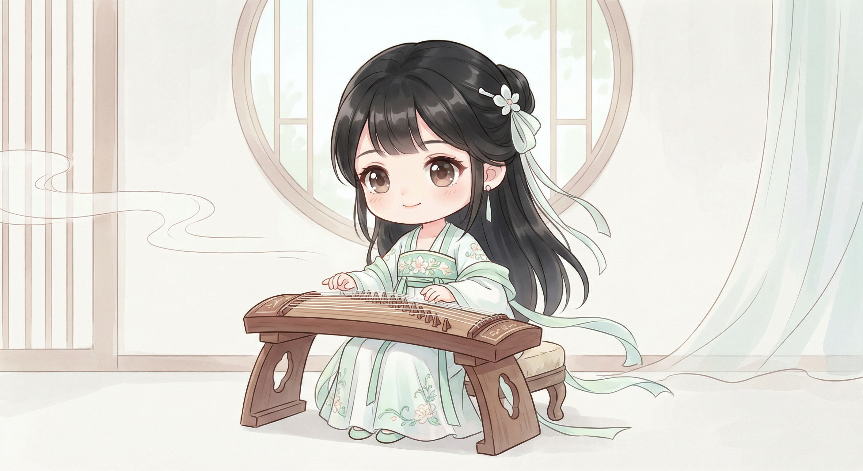汉小筝 · 弹奏古筝的汉服少女